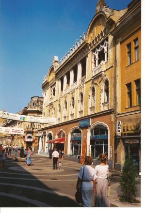 En av stadens gågator. En av stadens gågator.